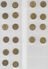 ESTADO ESPAÑOL. Colección avanzada de 20 monedas de 1 Peseta, conteniendo las siguientes fechas: 1944; 1947 *19-48/49/50/51/52/53/54/56; 1953 *19-54/5...