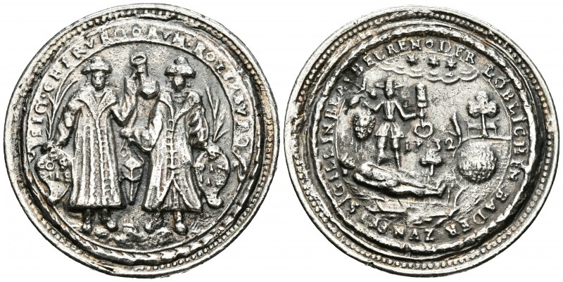 ALEMANIA. Medalla. 1732. Blaubeuren (Rottenburg). A/ San Cosme y San Damián. R/ ...