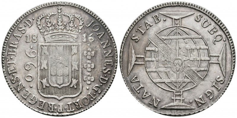 BRASIL. Johannes, Príncipe regente. 960 Reis. 1816. Bahía. Km#307.1. Ar. 26,77g....