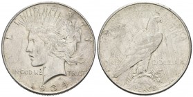 ESTADOS UNIDOS. Dollar. 1934 D. Km#150. Ar. 26,75g. Marquitas. EBC-/MBC+.
