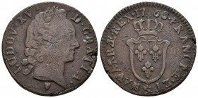 FRANCIA. Luis XV. 1768. Liard. Dy.1698. Ae. 13,29g. MBC.
