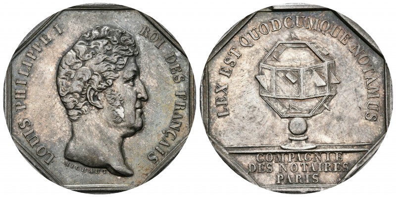 FRANCIA. Jetón. 1830-1848. A/ Busto a derecha. LOUIS PHILIPPE I ROI DES FRANÇAIS...