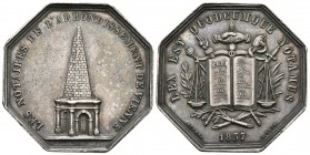 FRANCIA. Medalla. 1837. Lyon. A/ LES NOTAIRES DE L´ARRONDISSEMENT DE VIENNE. R/ Aguja de la ciudad de Viena. LES NOTAIRES DE L´ARRONDISSEMENT DE VIENN...