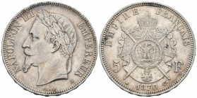 FRANCIA. Napoleón III. 5 Francs. 1870. Paris A. Km#799.1. Ar. 24,80g. EBC-.