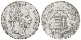 HUNGRIA. Franz Josef I. 1 Forint. 1868. K·B·. Fr. 1769. Ar. 12,32g. MBC+.