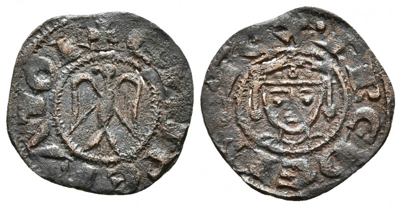ITALIA (Sicilia). Enrico VI. Denaro. (1191-1197). A nombre de Federico II. Spahr...