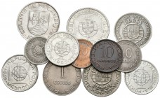 MOZAMBIQUE. Lote compuesto por 12 monedas. Conteniendo: 20 Escudos 1952. (Ar. Km#29.01); 10 Escudos. 1936. (Ar. Km#25.01); 1 Escudo. 1936 (Cu/Ni. Km#1...