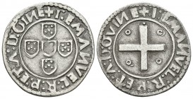 PORTUGAL. Manuel I. 1/2 Tostao-50 Reis. (1495-1521). Lisboa. Gomes 40.05. Ar. 4,62g. MBC+/MBC.