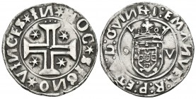 PORTUGAL. Manuel I. Tostao. (1495-1521). Lisboa. Gomes 45.06. Ar. 9,54g. MBC+.
