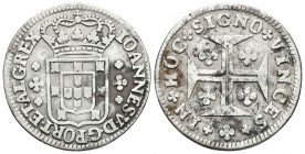 PORTUGAL. Joao V. Tostao-100 Reis. (1706-1750). Lisboa. R/ Cruz menor. Gomes 68.03. Ar. 3,62g. MBC.
