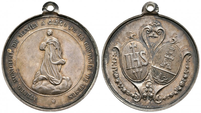 ATENEO DE MANILA. A cargo de la compañía de Jesús. Ar. 13,13g. Preciosa pátina. ...
