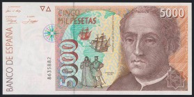 5000 Pesetas. 12 de Diciembre de 1992. Sin serie. (Edifil 2017: 484). SC.