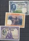 Precioso conjunto de billetes del Banco de España, algunos de verdadero interés. A EXAMINAR.