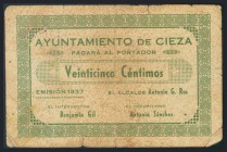 CIEZA (MURCIA). 25 Céntimos. 1937. (González: 1965). BC.