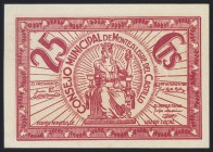 MONTEALEGRE DEL CASTILLO (ALBACETE). 25 Céntimos. (1937ca). (González: 3639). SC.