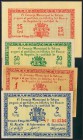 TOTANA (MURCIA). Serie completa de 25 Céntimos, 50 Céntimos, 1 Peseta y 2 Pesetas. 15 de Febrero de 1937. (González: 5159/62). EBC.