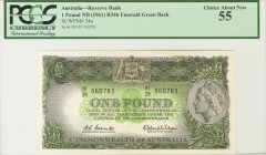 AUSTRALIA. 1 Libra. 1961. Serie HI 39. (Pick: 34a). Pertenece a la última emisión de billetes de la época predecimal australiana, en 1966 Australia pa...