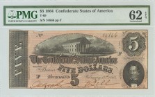 ESTADOS UNIDOS. 5 Dólares. 1864. Inusual. Encapsulado PMG62EPQ. SC.
