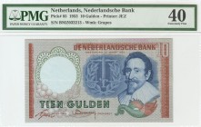 PAISES BAJOS. 10 Gulden. 23 de Marzo de 1953. Serie BMZ. (Pick: 85). Encapsulado PMG40.