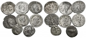 IMPERIO ROMANO. Lote compuesto por 8 Antoninianos y 2 Denarios, conteniendo: Filipo I (2); Trajano Decio; Gordiano III (2); Volusiano; Septimio Severo...