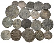 EPOCA MEDIEVAL. Lote compuesto por 19 monedas. Conteniendo de Alfonso X, Fernando IV, Sancho IV y Enrique IV. Diferentes valores. Ve. BC/MBC-. A EXAMI...