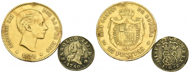 MONARQUIA ESPAÑOLA. Lote compuesto por 25 Pesetas de Alfonso XII. 1878 *__-78. M...