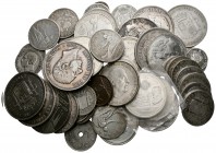 CENTENARIO DE LA PESETA - JUAN CARLOS I. Colección avanzada compuesta por 66 monedas mayoritariamente de plata, contiendo: I República-Alfonso XII-Alf...