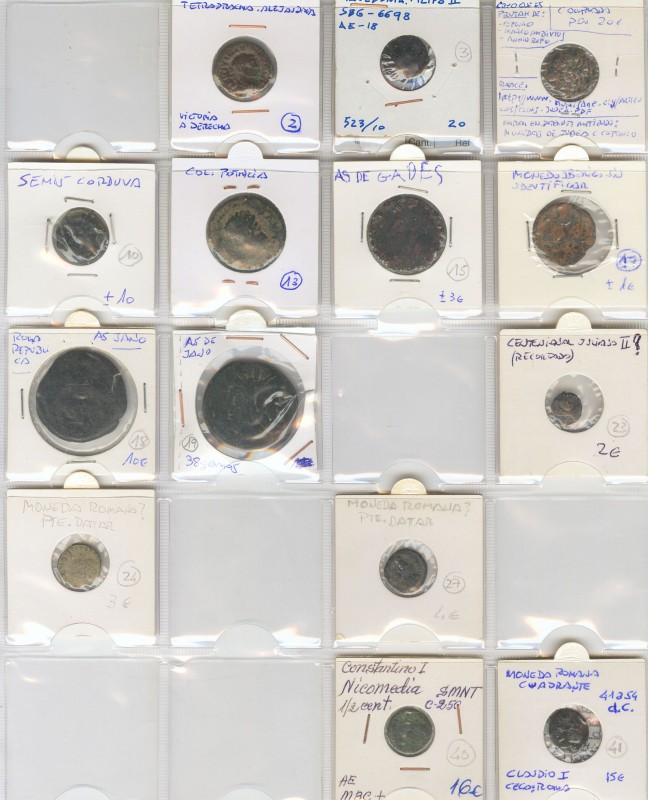 IMPERIO ROMANO, MONARQUIA ESPAÑOLA Y EXTRANJERO. Colección avanzada con 192 mone...