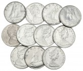 CANADA. Lote compuesto por 11 monedas de plata de 10 Cents de 1968. Ar. MBC-/MBC+. A EXAMINAR.