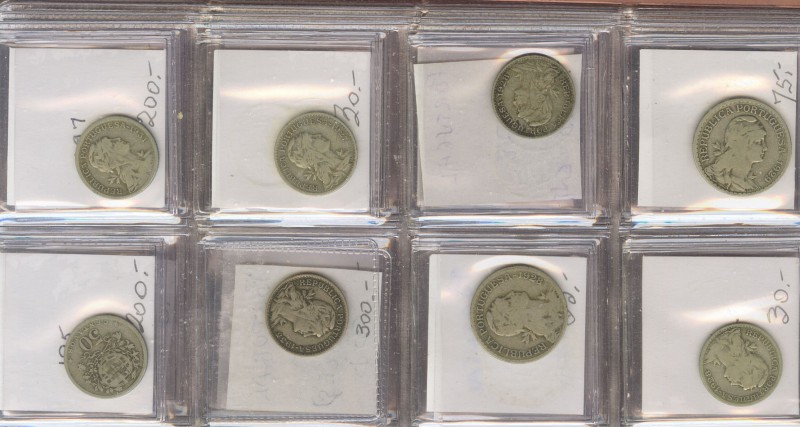 PORTUGAL. Colección avanzada compuesta 43 monedas de la República, contiene: 10 ...