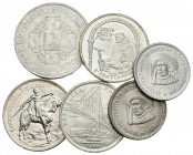 PORTUGAL. Lote compuesto por 6 monedas de plata, conteniendo: 5 Escudos 1960 (2); 10 Escudos 1928; 20 Escudos 1966; 50 Escudos 1972 y 500 Escudos 1995...