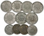 PORTUGAL. Lote compuesto por 11 monedas de Carlos I, conteniendo: 50 Reis-1/2 Tostao 1900 (4) y 100 Reis-1 Tostao 1900 (7). Cu/Ni. MBC-/EBC. A EXAMINA...