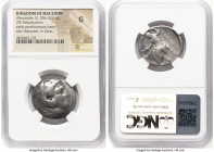 MACEDONIAN KINGDOM. Alexander III the Great (336-323 BC). AR tetradrachm (25mm, 5h). NGC Good. Lifetime issue, Amphipolis, ca. 336-323 BC. Head of Her...