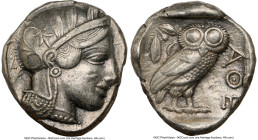 ATTICA. Athens. Ca. 440-404 BC. AR tetradrachm (24mm, 17.16 gm, 12h). NGC Choice XF 5/5 - 3/5, brushed. Mid-mass coinage issue. Head of Athena right, ...