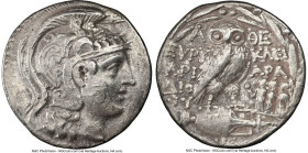 ATTICA. Athens. Ca. 2nd-1st centuries BC. AR tetradrachm (28mm, 16.58 gm, 12h). NGC Choice VF 5/5 - 2/5, scuff, brushed. New Style coinage, ca. 122/1 ...