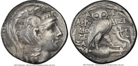 ATTICA. Athens. Ca. 2nd-1st centuries BC. AR tetradrachm (27mm, 16.27 gm, 11h). NGC Choice Fine 5/5 - 2/5, brushed, scuff. New Style coinage, ca. 120/...