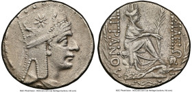 ARMENIAN KINGDOM. Tigranes II the Great (95-56 BC). AR tetradrachm (27mm, 15.27 gm, 1h). NGC XF 5/5 - 2/5, brushed. Tigranocerta, ca. 80-68 BC. Diadem...