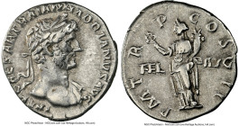 Hadrian (AD 117-138). AR denarius (18mm, 7h). NGC Choice VF. Rome, AD 118. IMP CAESAR TRAIAN HADRIANVS AVG, laureate bust of Hadrian right, slight dra...