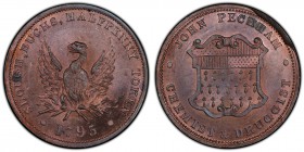 Buckinghamshire copper 1/2 Penny Token 1795 MS64 Red and Brown PCGS, D&H-27. Phoenix, SLOUGH, BUCKS, HALFPENNY TOKEN * 1795 * around / Shield of arms,...