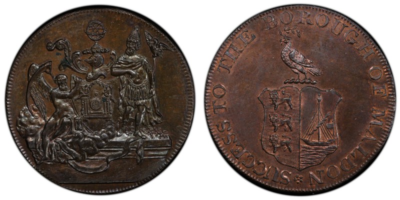 Essex, Maldon copper 1/2 Penny Token ND (18th Century) MS64 Brown PCGS, D&H-35, ...