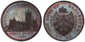 Gloucestershire, Gloucester copper Penny Token 1797 MS63 Brown PCGS, D&H-1. Shield of arms, CITY TOKEN and P. KEMPSON FECIT either side, arms of GLOUC...