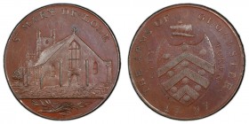 Gloucestershire, Gloucester copper Penny Token 1797 MS64 Brown PCGS, D&H-4. Shield of arms, CITY TOKEN and P. KEMPSON FECIT either side, arms of GLOUC...