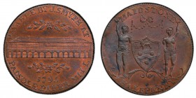 Kent, Maidstone copper 1/2 Penny Token 1795 MS64+ Brown PCGS, D&H-37. Edge: Milled. Shield of arms and supporters of the borough of Maidstone, MAIDSTO...