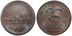 London copper 1/2 Penny Token ND (18th Century) MS64 Brown PCGS, Withers-840, Davis-64. Edge: Grained. Swan with two necks, LAD LANE LONDON W•W in thr...
