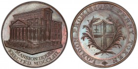 Middlesex, Kempson's copper Penny Token ND (18th Century) MS64 Brown PCGS, D&H-43. Edge: Plain. MANSION HOUSE ERECTED MDCCLIII. View of building / LON...