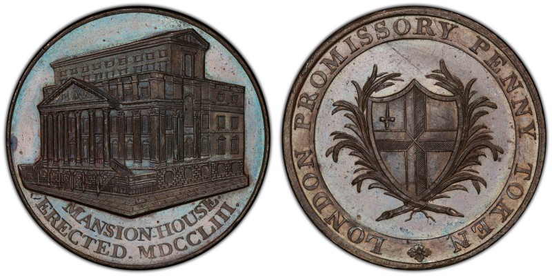 Middlesex, Kempson's copper Penny Token ND MS64 Brown PCGS, D&H-43. MANSION HOUS...