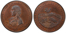 Middlesex, Eaton's copper 1/2 Penny Token 1795 MS64 Brown PCGS, D&H-301. Bust to left, FRANGAS NON FLECTES on a ribbon below, D . I . EATON THREE TIME...