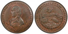 Middlesex, Eaton's copper 1/2 Penny Token 1795 MS64 Brown PCGS, D&H-301. Edge: Milled. Bust to left, FRANGAS NON FLECTES on a ribbon below, D . I . EA...