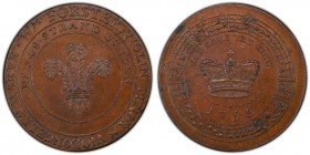 Middlesex, Forster's copper 1/2 Penny Token 1795 MS64 Brown PCGS, D&H-302. Crown, GOD SAVE THE KING above, 1795 below, encircled with the musical note...