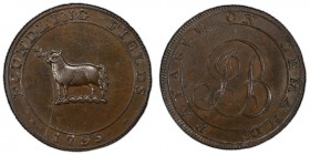 Middlesex, Foundling Fields copper 1/2 Penny Token 1795 MS63 Brown PCGS, D&H-305. Edge: Milled. Lamb / Cypher.

HID09801242017